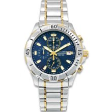 Citizen Quartz Mens Two-Tone Chronograph Stainless Steel Watch