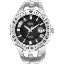 Citizen Titanium Eco Drive Mens Sports 100m Wr Watch