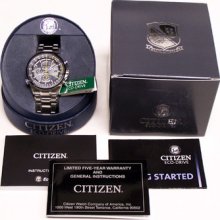 Citizen Watch Eco-drive Atomic Radio Controlled Blue Angels Chrono At8020-54l