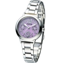 Citizen Wicca Lady Eco-drive Date Day Watch Purple Kb1-015-95