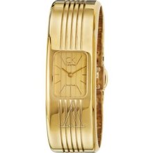 Ck Calvin Klein Swiss Made Women's Dress Gold Watch K8123209 Fractal