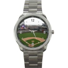 Coors Field Baseball Men's Watch Sports Colorado Rockies Metal Stain