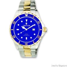 Croton Ladies Two-tone Stainless Steel Blue Dial Quartz Sport Watch