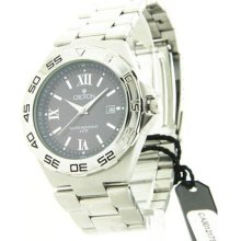 Croton Mens Stainless Steel Date Casual Watch CA301217SSBL ...