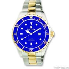 Croton Men's Two-tone Stainless Steel Blue Dial Quartz Sport Watch