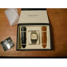 Croton Men's Watch with 2 Interchangeable Leather Bands