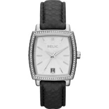 Cynthia Black Texture Leather Watch