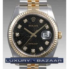 Datejust 116233 (Black Jubilee Dial, Diamond Markers