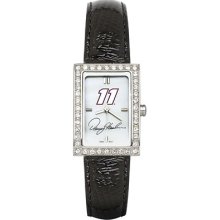 Denny Hamlin Ladies Allure Watch Black Leather Strap