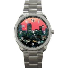 Denver Colorado Skyline Watch Men's Sports Metal Stainless Steel 1459