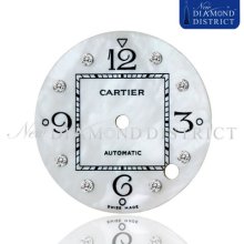 Diamond White Mother Of Pearl Dial For Cartier Pasha C 35mm Watch -sku1