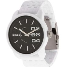 Diesel Analog Dz1522 All-white-resin Case And Bracelet W/ Black Dial