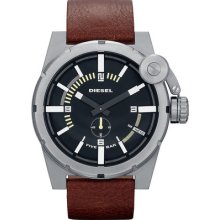 Diesel Dz4270 Fast Shipping 48mm Brown Leather Oversized