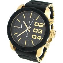 Diesel DZ5322 Stainless Steel Case Silicone Bracelet Black Dial