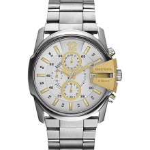 DIESEL 'Master Chief' Chronograph Bracelet Watch, 45mm Gold/ Silver