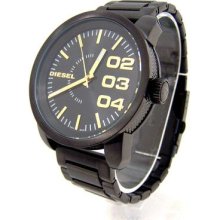 Diesel Mens Black Ion Plated Stainless Steel Watch Dz1566 $180