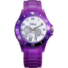 Disney Mickey Mouse Purple Resin Crystal Accent Watch