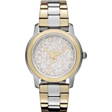 DKNY 3-Hand Pave Crystal Two-Tone Women's watch #NY8777