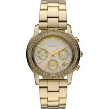 DKNY Chronograph Mother of Pearl Gold-tone Ladies Watch NY8353 ...