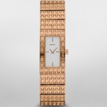 DKNY DKNY Rose Gold Tone Baguette Bracelet Watch