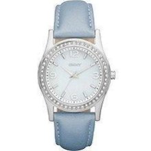 Dkny Glitz Mother-of-pearl Dial Women's Watch Ny8484