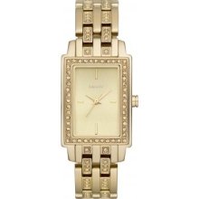 Dkny Ladies Essentials And Glitz Gold Ip Watch Ny8624