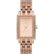 Dkny Ladies Essentials And Glitz Rose Gold Ip Watch Ny8625