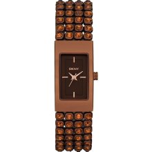 DKNY NY8561 Brown IP Glitz Women's Watch