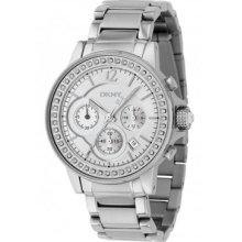 Dkny Watch Ny4690 Lady Silver Chronograph With Silver Dial Boyfriend Style