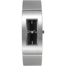 DKNY Women's NY4624 Silver Stainless-Steel Quartz Watch with Black Dial