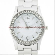 Dkny Women's Watch Ny8307 Silver Ss Case Silver Aluminum Bracelet Authentic