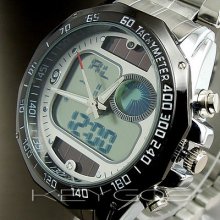 Dual Solar Chronograph Analogue Digital Hours Date Med Lcd Men Watch Wv033