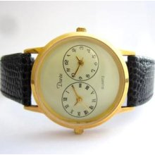 DurÃ©e Dual Time Round Plated Case N.o.s. Watch