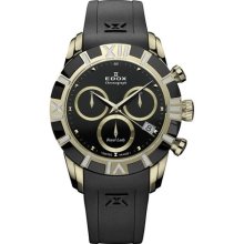 EDOX Watches Edox Women's Black Dial White Rubber White Rubber/Black