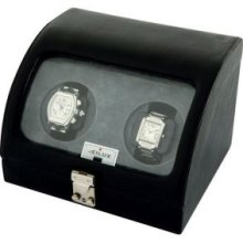 Eilux Double Automatic Watch Winder - Black Leather