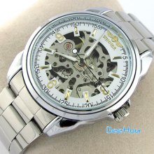 Elegant Fashion High End Mechanical Transparent Casual Wrist Watch