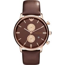 Emporio Armani Chronograph Leather Watch AR0387 ...