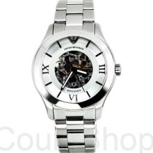 Emporio Armani Meccanico Ar4647 | Metal Bracelet Silver Dial | 44mm | 30m |