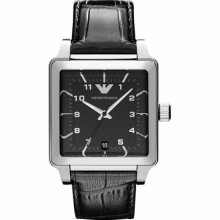 Emporio Armani Square Leather Mens Watch AR1621