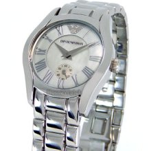 Emporio Armani Women Polished Stainless Steel 27mm Mother Of Pearl Ar0698