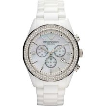 Emporio Armani Women's Watch White Ceramica Model Ar-1456