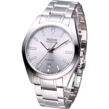 Epos Originale Mechanical Classic Dress Swiss Watch Silver 3411