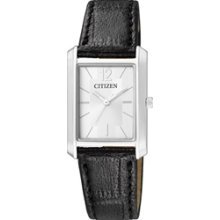 ER0190-00A - Citizen Analog WR Leather Stainless Steel Watch