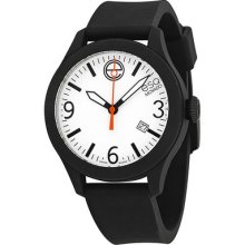 Esq One White Dial Black Silicone Unisex Watch 07301437