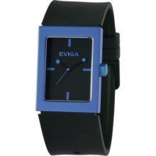 Eviga Ruta Men's Watch in Black with Blue Bezel