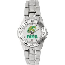 FAMU Florida A&M University Ladies Stainless Steel Wristwatch