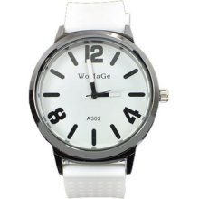 Fashion Analog Silicone Band Quartz Wrist Watch White