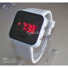 Fashion Silicone Silicon Led Digital Mirror Watch Watches