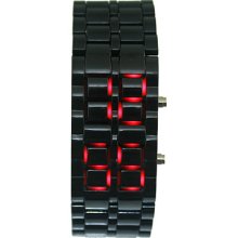 Fashion Women Mens Led Digital Day Date Acrylic Lava Iron Samurai Watch