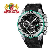 Festina Men's Tour De France F16601/4 Black Rubber Analog Quartz Watch with Black Dial